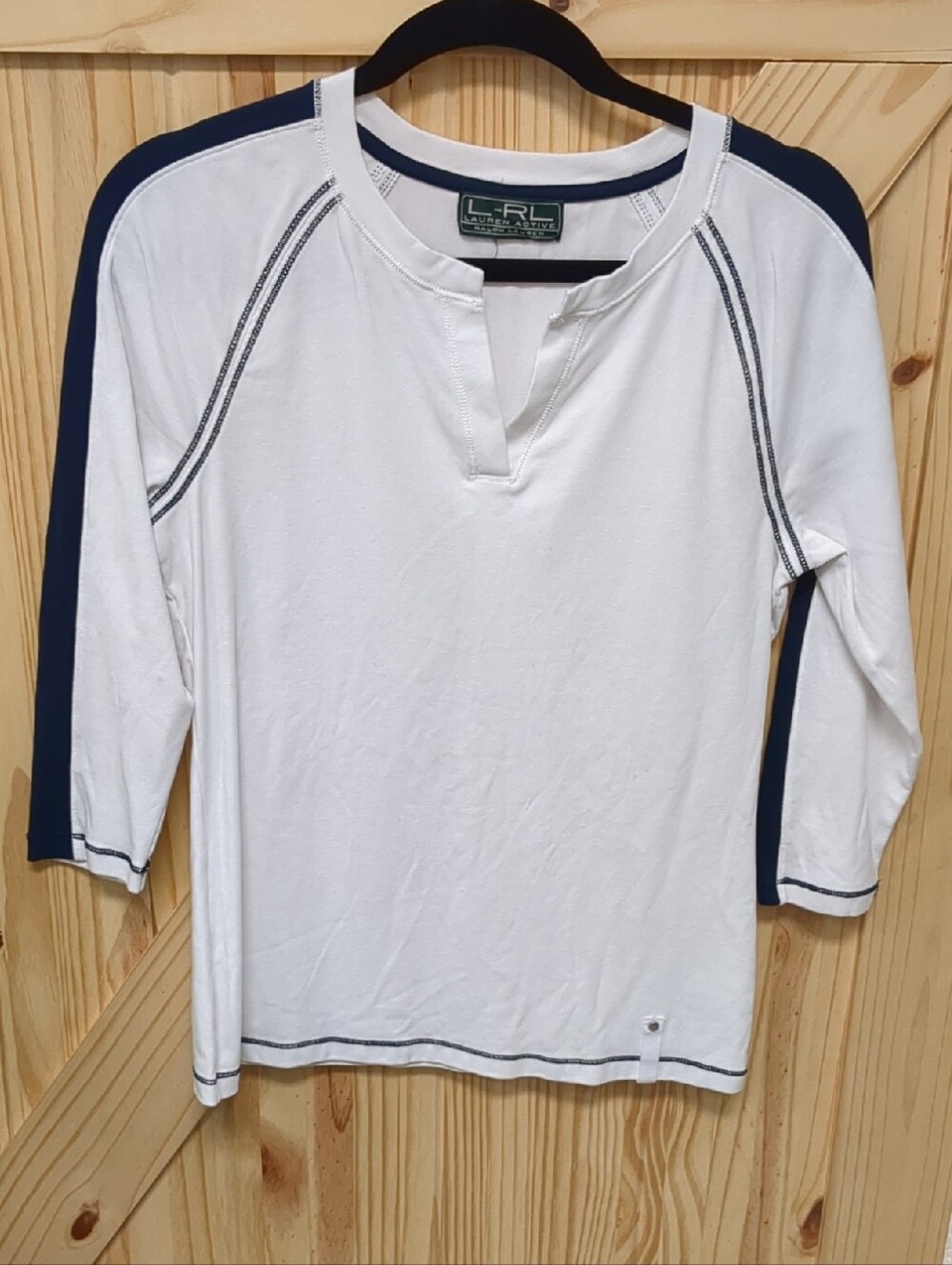 Ralph Lauren White & Navy Shirt